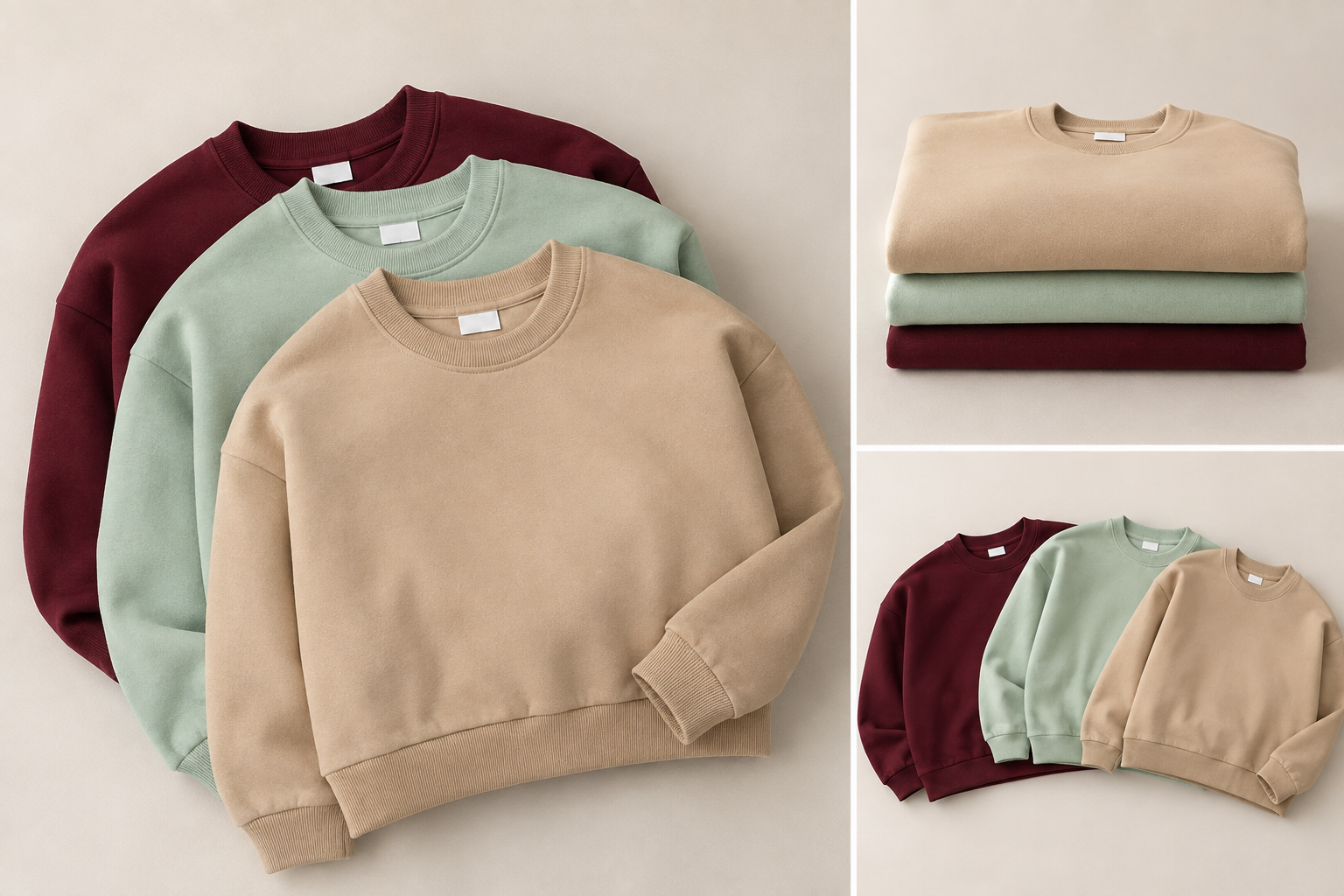 Pack of 3 Anytime Interlock Cotton Sweatshirt I Unisex, Full Sleeves (Pack of 3)