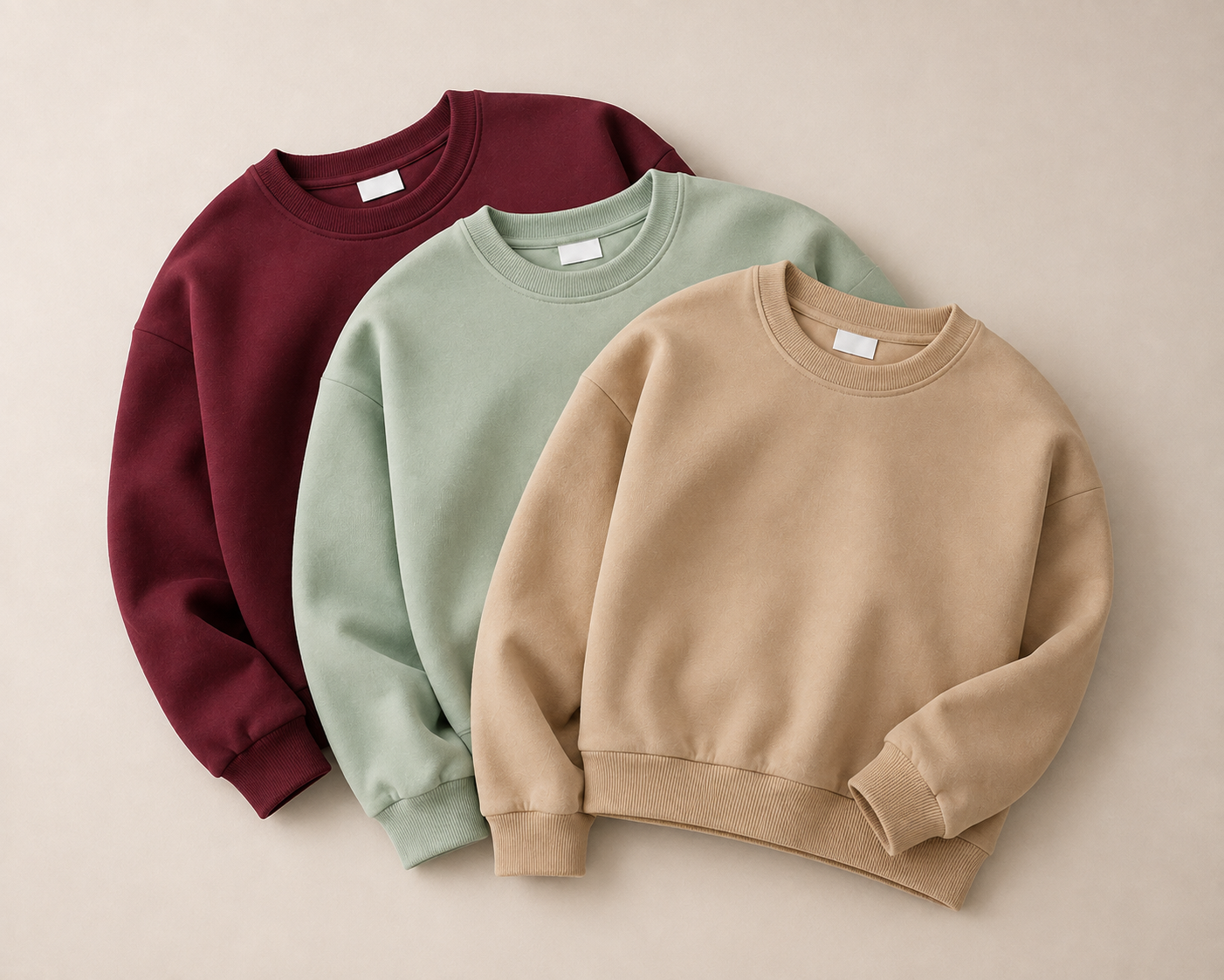 Pack of 3 Anytime Interlock Cotton Sweatshirt I Unisex, Full Sleeves (Pack of 3)