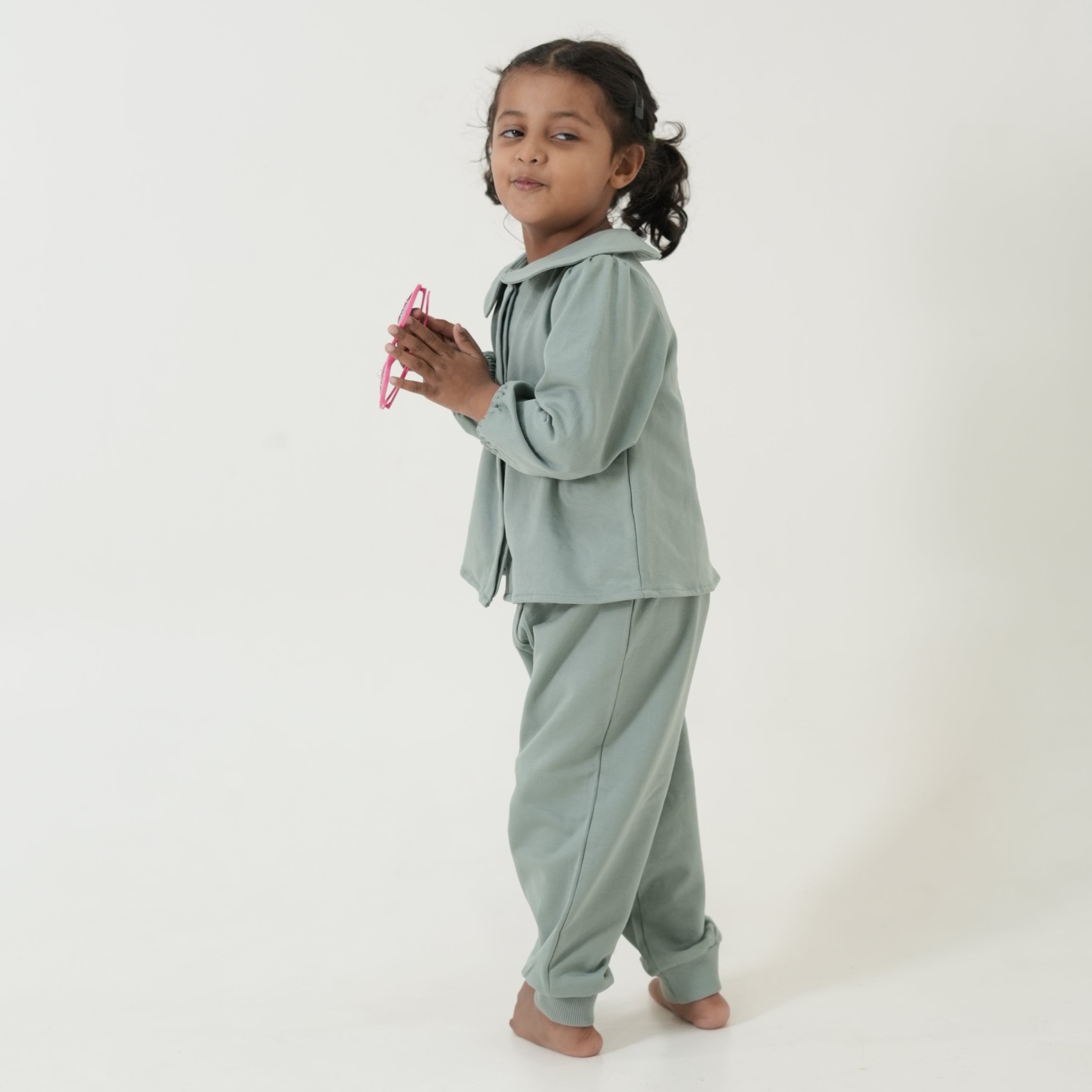 Peter Pan Collar Sweatshirt Top for Girls