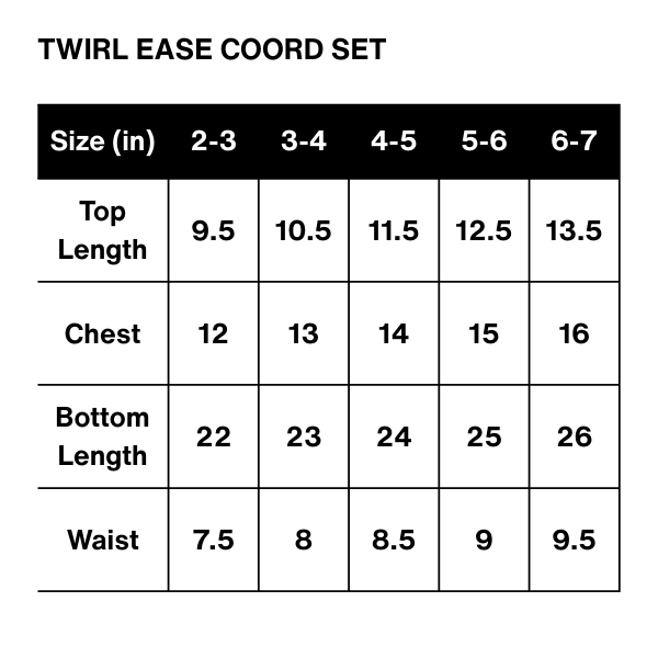 Twirl Ease 3-piece Girls Coord Set