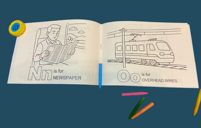 Color & Learn: Travel Edition I Flight I Car I Train